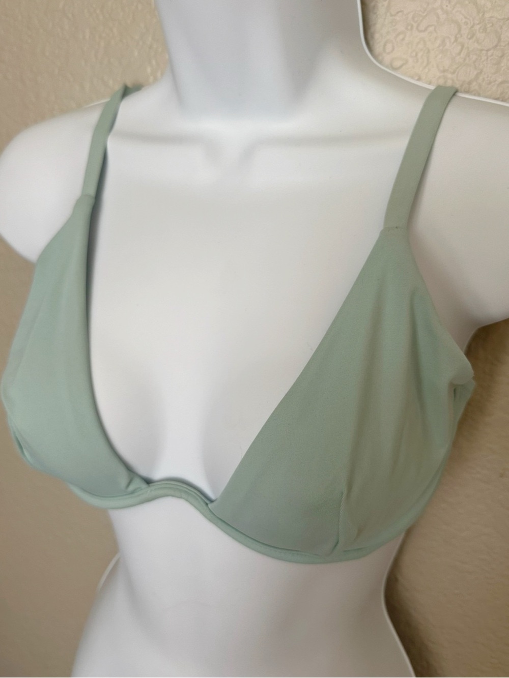 Sage Green Triangle Bikini Top - Women Swim Bikinis